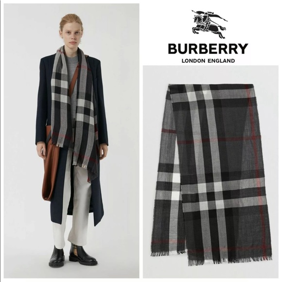 Burberry Accessories - Burberry charcoal unsex scarf $430+ tax